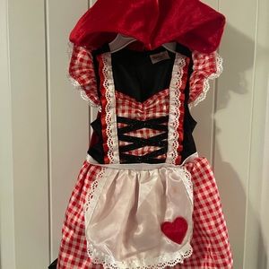 Hooded little red riding hood costume